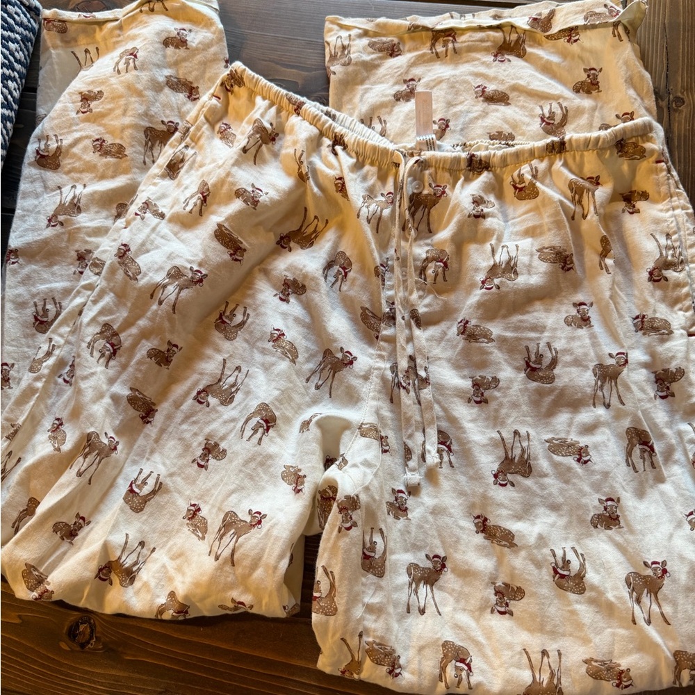 wild fable Cream Lounge Pants with Deer Print